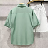 Men's 2026 New Summer Short Sleeve Shirt, INS High-End Texture Trendy Cool Guy Casual Blouse