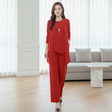 Women's Fashion Suit Western Style Slimming Coat + Vest + Pants Fashion Three Piece Sets