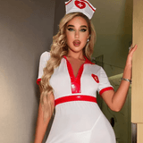 Hot Sexy Nurse Two Piece Uniform for Girls - Breathable Spandex/Nylon Bra & Panty Outfit