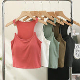 Summer Sexy Daily Outfit Sleeveless Chest Top Transparent Shoulder Strap Seamless Vest Casual Vest Crop Top for Women