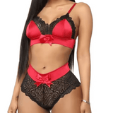 Two-piece Stain Women Sexy Lingerie Sets