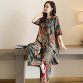 Summer Retro Print 2-Piece Outfit