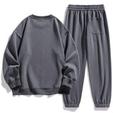 Sports Crewneck Men's Suit Spring and Autumn New Thin Long-sleeved Pullover Sweatshirt Fashionable Casual Running Two-piece Set