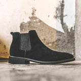 Classic Design Comfortable Pointed Toe Dress Shoes Hot Selling Fashion Genuine Leather Ankle Boots for Men