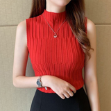 Half High Collar Tank Top for Women