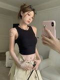 Bra Pad Basic tank Top Slim-fit Sleeveless Tops Versatile Going Out Tops