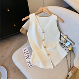 Knitted V-neck Women Vest Tank Top