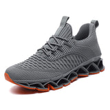 Men's Running Shoes Blade Sole Sneakers Shock Absorbing Non-Slip Outsole for Gym Comfortable Spring
