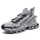 Latest Breathable Knitted Mens Techwear Running Shoes Unique Hollow Max Cushioning Blade Outsole Fashionable Streetwear Sneakers