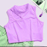 Off-shoulder Vest Slim-fit Women Elastic Sleeveless Vest Gym Sport Fashion Cami Tank Top