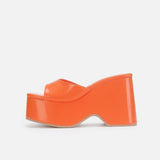 Women's Chic Slip-On Height Boosting Wedge Sandals with Chunky Platform Heels