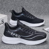 Mens Casual Walking Mesh Athletic Trainers Cushioned Responsive Midsole Flexible Running Shoes