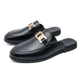 Breathable Backless Half Loafers Dress Shoes Summer Men Casual Shoes Sandals