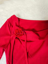 2025 New Women's Top Pure Desire Sexy Style 3D Floral Ruffled Slim Fit Long Sleeve Layering Shirt