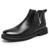 Good Quality Soft Sole Comfortable Durable Classy Designers Hot Selling Black Leather Casual Ankle Boots