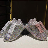 Diamond Chaussures De Sport Walking Casual Zapatillas Shoes Mujer Women's Pink Fashion Sneakers