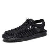 Men's Summer Beach Shoes Sandals Anti Slip Rubber Fashion Leisure Black Red White Mesh Sandals for Men