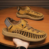 Open Woven Sport Sandal Sneaker with Quick Dry Mesh Cord Lacing+Hook Loop Cushioned Sole for All Day Comfort Stable Traction