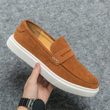 Faux Suede Leather Good Quality Fashion Lightweight Formal Slip on Classic Durable Men Dress Shoes Loafers