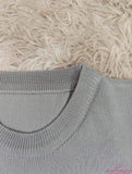 Loose-fit Short Sleeve T-shirt Knitted Tops for Women Classic Graphic Tee