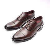 Sophisticated Brogue Lace-Ups: Heavy-Duty Leather Dress Shoes with Arch Support Quality Wedding Shoes