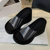 Stylish TKA Height-Boosting Platform Sandals with Thick Transparent Wedge