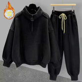Autumn and Spring Men's Half Zipper Top and Long Pants Sports Suit Loose Casual Fashion Men's Two-Piece Set