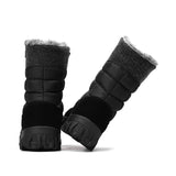 Hot Selling Products Winter Warm Cotton Plush Waterproof Leather Calf Boots Plus Size Snow Rain Windproof Men Hiking Boots