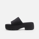 Trendy Black Chunky Platform Sandals - Comfortable Hot Selling Straw Sandals