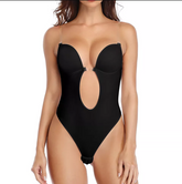 Women Backless Bra Body Shape Seamless U Plunge Bodysuit Bridal Corset for Wedding Slimming Underwear Corsets With Hollow Out