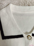 Ice Silk Short Knit Cardigan Short Sleeve Ice Silk Polo Shirt Knitted Short-sleeved Blouse