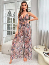 2 - piece Pajamas Mesh Fabric Printed Women's Sleepwear Seductive Nightgown - Zeprah