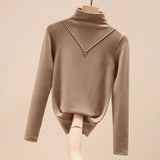 2025 Autumn Winter Women's New Slim - Fit Mock Neck Base Layer T-Shirt Warm Stylish Inner Wear - Zeprah