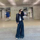 2025 French Retro Style Cropped Round Neck Vintage Design Casual Chic Round Neck Outerwear Women Polyester Short Jacket - Zeprah