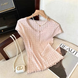 2025 Hot Selling Item Women's Clothing Short Sleeve Knitted Top Shipment Knitted Tops for Women Wholesale - Zeprah