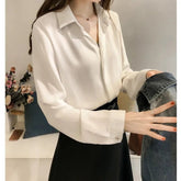 2025 Spring New Design Casual Shirt Elegant Solid Color Blouse Peasant Blouse Shirt - Zeprah