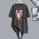 2025 Summer New European Short - sleeved T-shirt Women's Slimming Loose - fit Women's Clothing Comfortable Graphic Tee - Zeprah