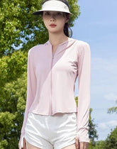 2025 UV Protection Summer Sports Slim - fit Sunscreen Clothing Women's Hooded Anti - ultraviolet Sunscreen Clothing - Zeprah