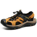 Genuine Leather Sandals Comfortable Summer Casual Shoes Hard Wearing Leather Sandals Men