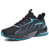 Men's Blank Marathon Running Shoes with Air Cushion Sole for Lightweight Comfort and Breathability