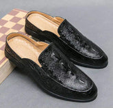 Summer Special Men Made Leather Dress Shoes Comfortable Backless Loafers Mules Men Casual Dress Shoes