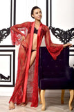 New European and American Style Sexy Set - Women's Sheer Mesh Long Robe
