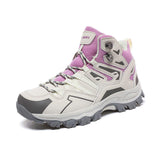 Professional Men Leather Waterproof Sports Hiking Shoes Anti-slip Safety Toe High Top Outdoor Boots for Women