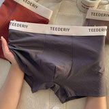 Cotton Men's Boxer High Elastic Solid Color Underwear Cotton Breathable Comfortable Boxer Men's Underwear