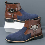 Pointed Toe Classic Gentlemen Casual Footwear Dress Shoes Designers Ankle Boots for Men