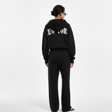 Winter Knitting Tracksuit Set Oversized Zip Hoodie Straight Leg Pants Women Casual Eco-Friendly Breathable