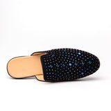 Diamond Blue Shining Half Loafers Comfortable Classy Wholesale Fashion Men Casual Slippers Shoes