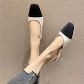 Elegant Slingback Dress Pumps for Women - Fashionable Work Flats with Simple Design