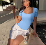 Exquisite Women's Bodysuit Design Hot Girl Sexy T-shirt for Fashion-Conscious Women