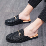 Latest Design Hot Selling Pointed Toe Casual Summer Half Loafers Mules Shoes Durable Men Slide Slippers
